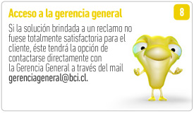 Acceso a la gerencia general