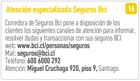 Atenci�n especializada Seguros Bci