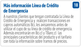 M�s informaci�n L�nea de Cr�dito Emergencia