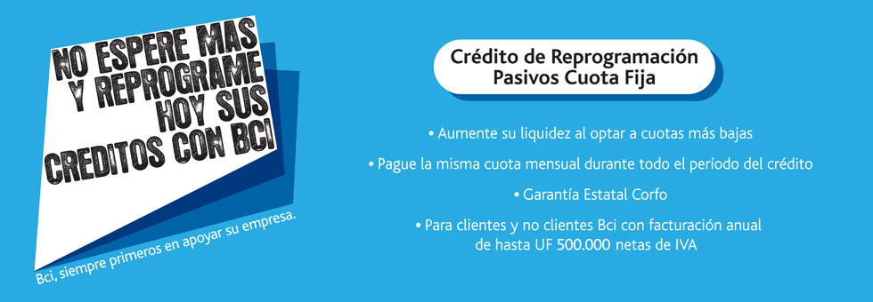 Nuevo Cr�dito de Reprogramaci�n cuota fija