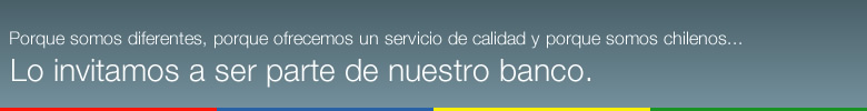 Lo invitamos a ser parte de nuestro banco